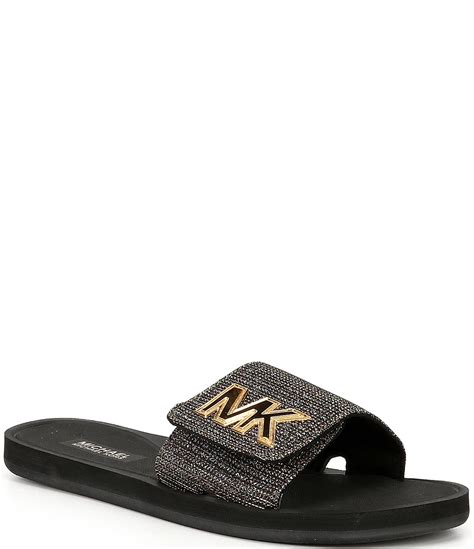 michael kors fluffy slides|michael kors slides size 11.